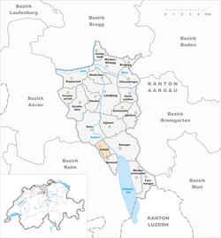 Karte Gemeinde Hallwil 2010